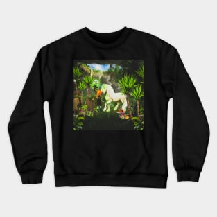 Beautiful unicorn with fairy Crewneck Sweatshirt